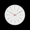 Arne Jacobsen Clocks Bankers Veggur Ø48 cm hvit/sort/rød