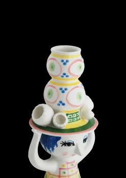 Bjørn Wiinblad Lady with hat Lysestake H16 cm pink - Kjøp nå