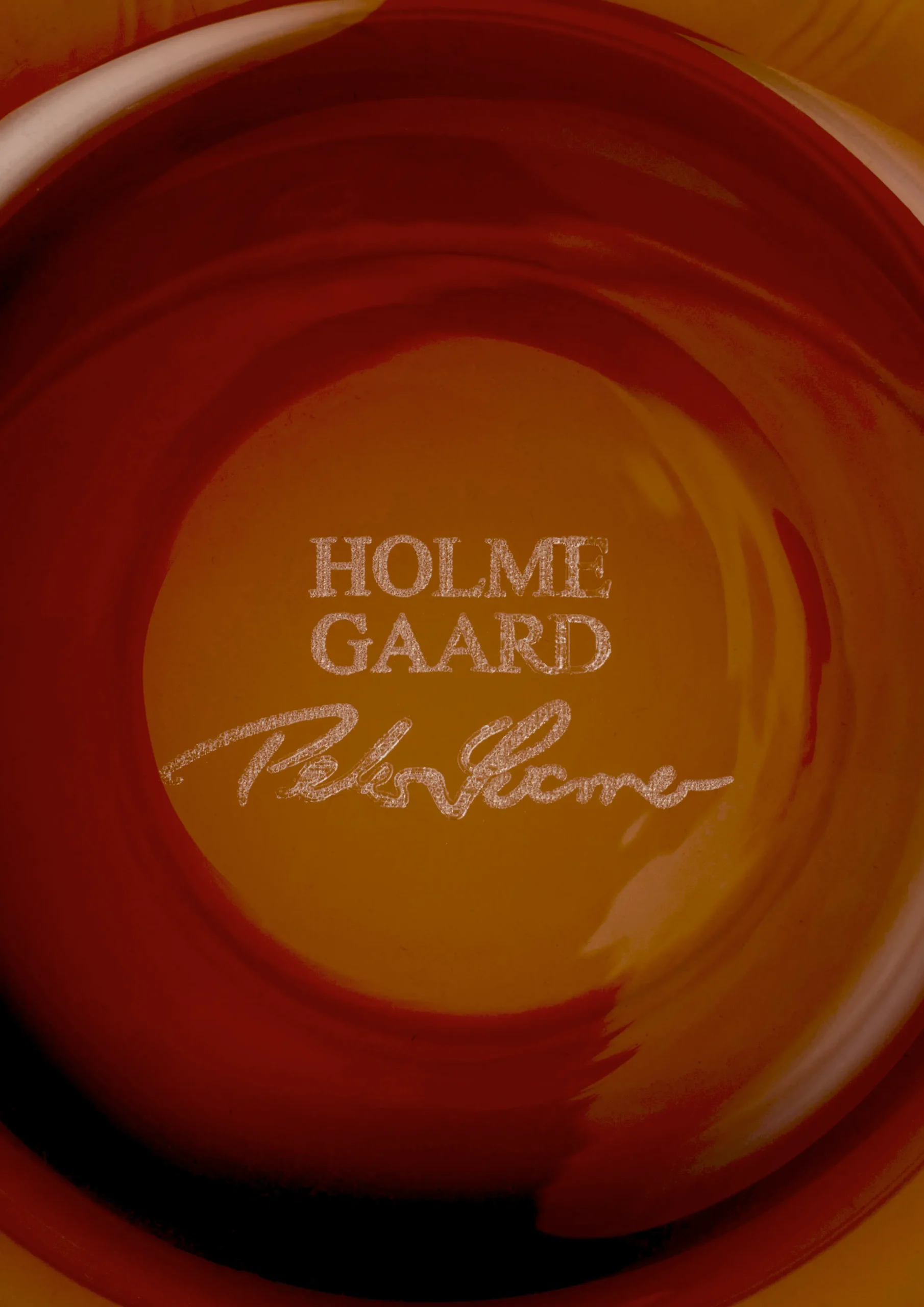 Holmegaard Calabas Vase Duo H21 burgundy/amber