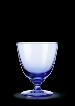 Holmegaard Flow Glass med stett 35 cl mørk blå - Kjøp nå