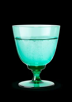 Holmegaard Flow Glass med stett 35 cl emerald green