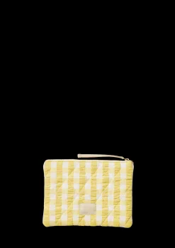 JUNA Bæk&Bølge Dalila Toiletbag 20x14 cm Gul/Hvit.