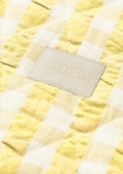 JUNA Bæk&Bølge Dalila Toiletbag 20x14 cm Gul/Hvit.