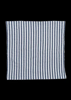 JUNA Bæk&Bølge Lines Putetrekk 63x60 cm mørk blå/hvit DK