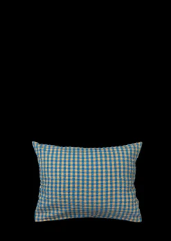 JUNA Bæk&Bølge Putetrekk 70x50 cm blå/oker NO
