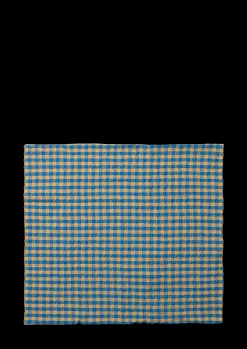 JUNA Bæk&Bølge Putetrekk 60x50 cm blå/oker SE