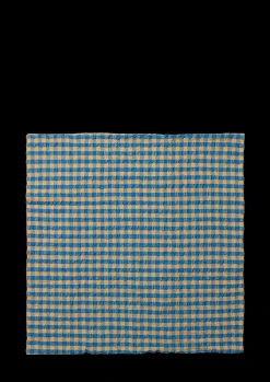 JUNA Bæk&Bølge Putetrekk 63x60 cm blå/oker DK