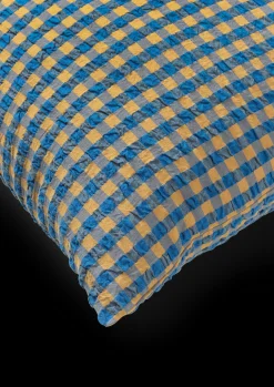 JUNA Bæk&Bølge Putetrekk 70x50 cm blå/oker NO