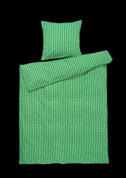 JUNA Bæk&Bølge Sengetøy 140x200 cm grønn/sand DK