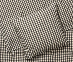 JUNA Bæk&Bølge Sengetøy 220x220 cm svart/sand SE - Kjøp her