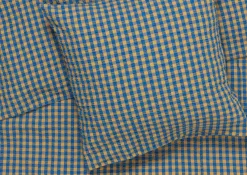 JUNA Bæk&Bølge Sengetøy 140x220 cm blå/oker NO