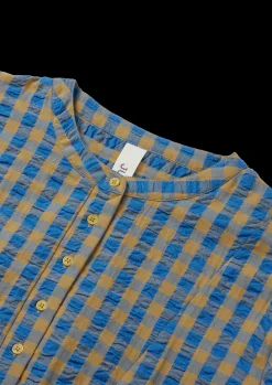 JUNA Bæk&Bølge Sonja dress S/M blå/oker