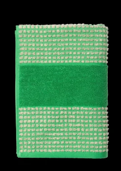 JUNA Check Håndkle 70x140 cm grønn/sand