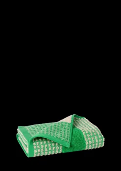 JUNA Check Håndkle 50x100 cm grønn/sand