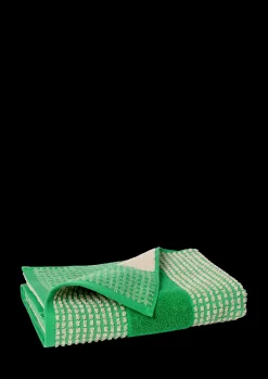 JUNA Check Håndkle 70x140 cm grønn/sand