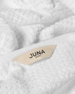 JUNA Check Håndkle 70x140 cm hvit