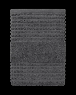 JUNA Check Håndkle 50x100 cm mørk grå