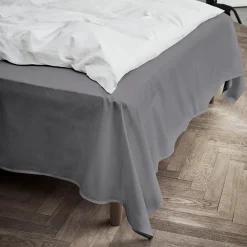JUNA Percale Flatt laken 150x250 cm grå