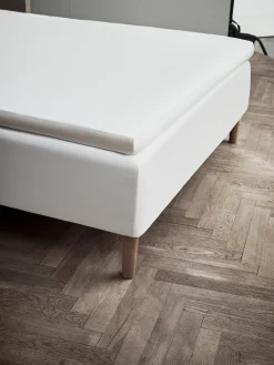 JUNA Percale Konvoluttlaken 90x210 cm hvit