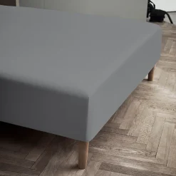 JUNA Percale Laken til rammemadrass 160x30x200 cm grå