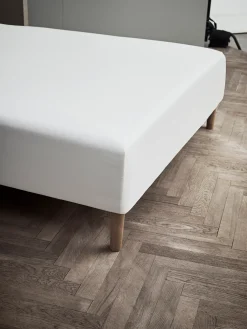 JUNA Percale Laken til rammemadrass 120x30x200 cm hvit