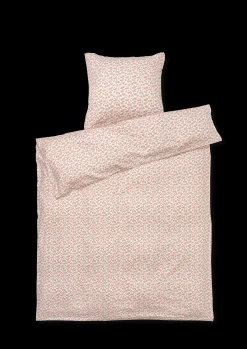 JUNA Pleasantly Sengetøy 150x210 cm hvit/rosa SE