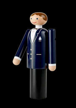 Kay Bojesen Groom Groom H18 cm blå/sort/hvid - Kjøb her