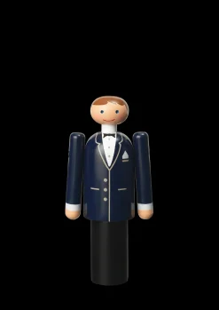 Kay Bojesen Groom H12 cm blå/sort/hvid - Kjøp med oss