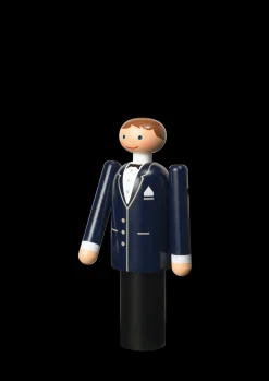 Kay Bojesen Groom H12 cm blå/sort/hvid - Kjøp med oss