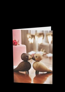 Kay Bojesen Postcard Lovebirds A6 eik/røkt eik 1 stk.