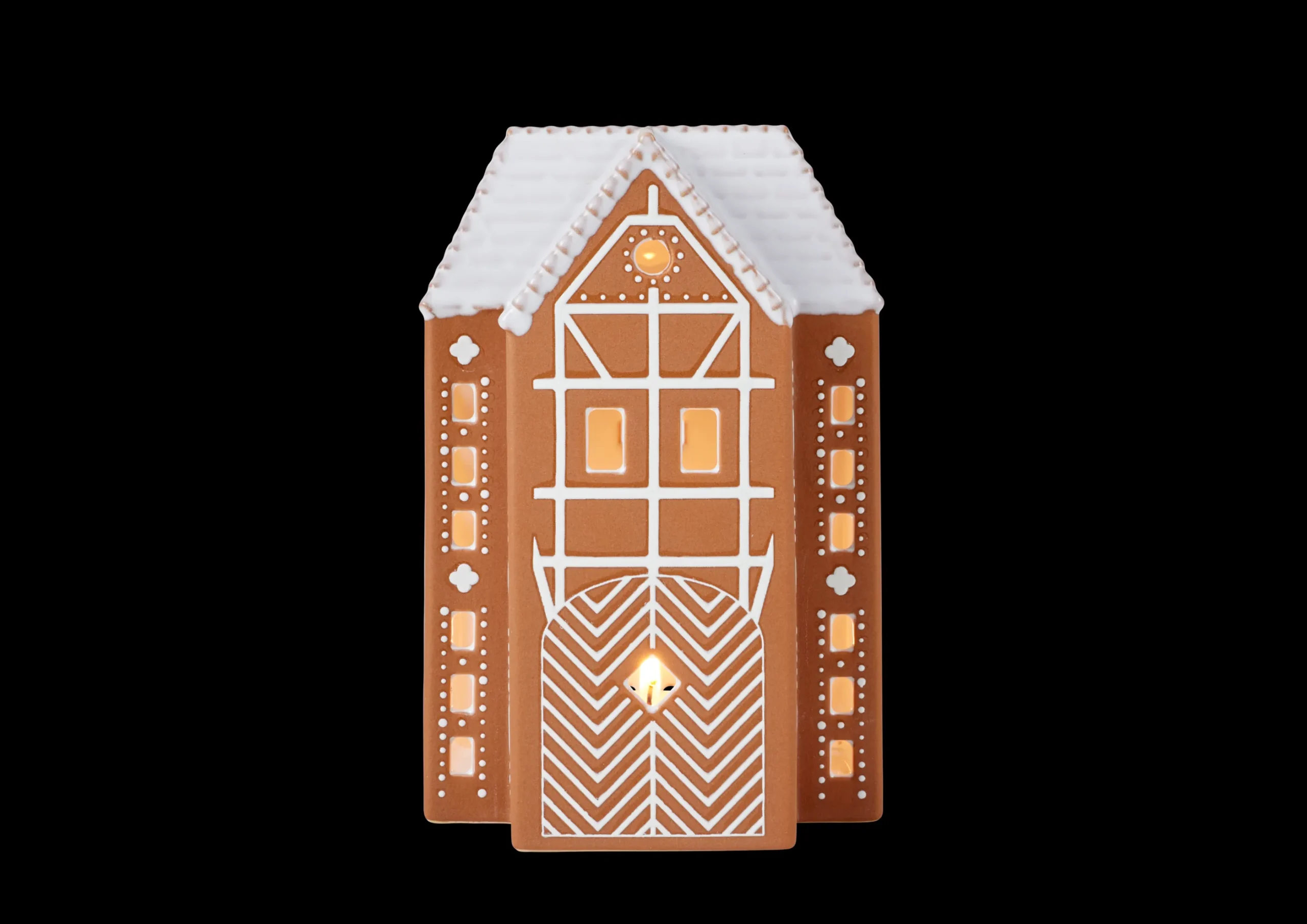 Kähler Gingerbread Lyshus stor brun - Kjøp her