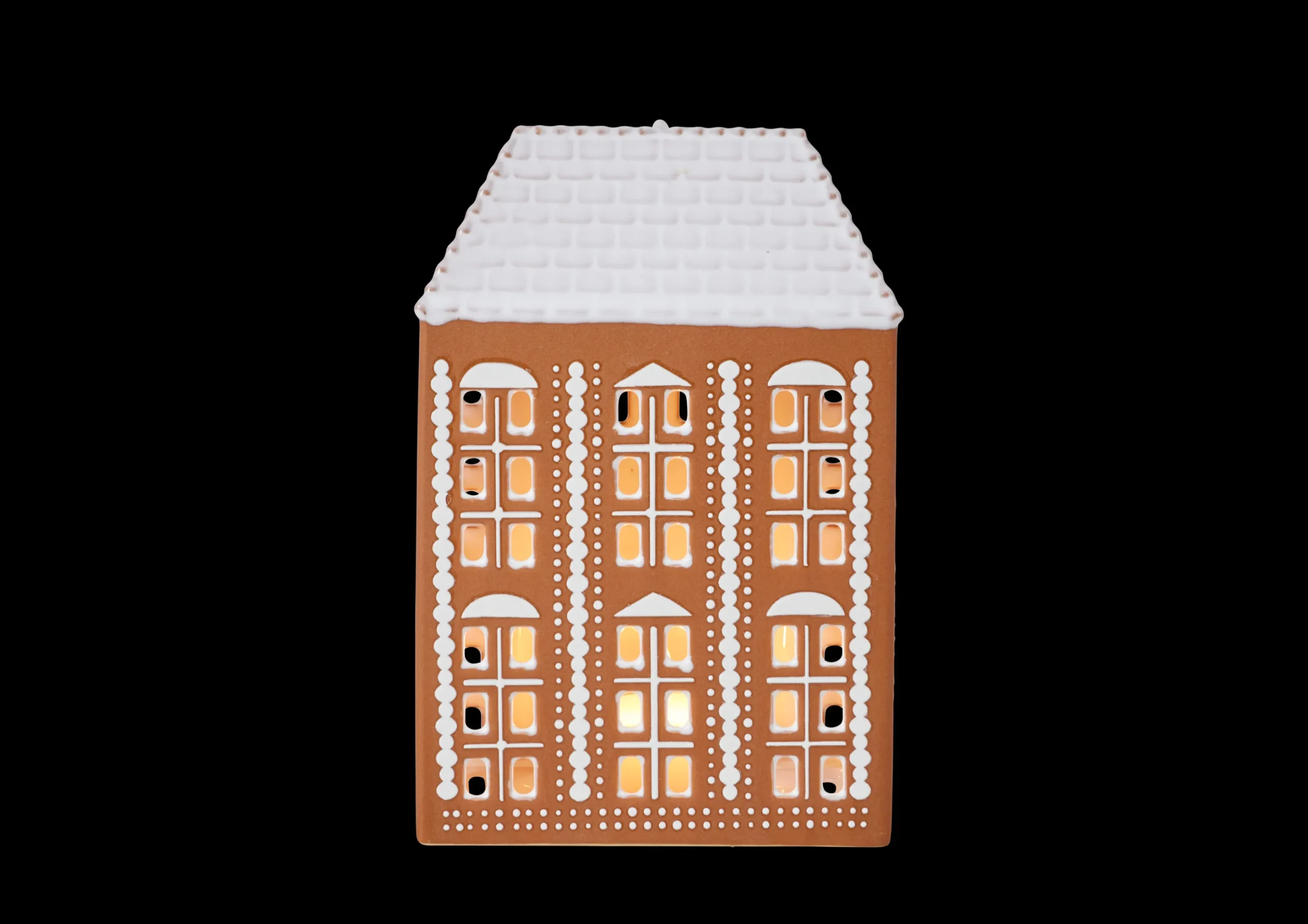 Kähler Gingerbread Lyshus stor brun - Kjøp her