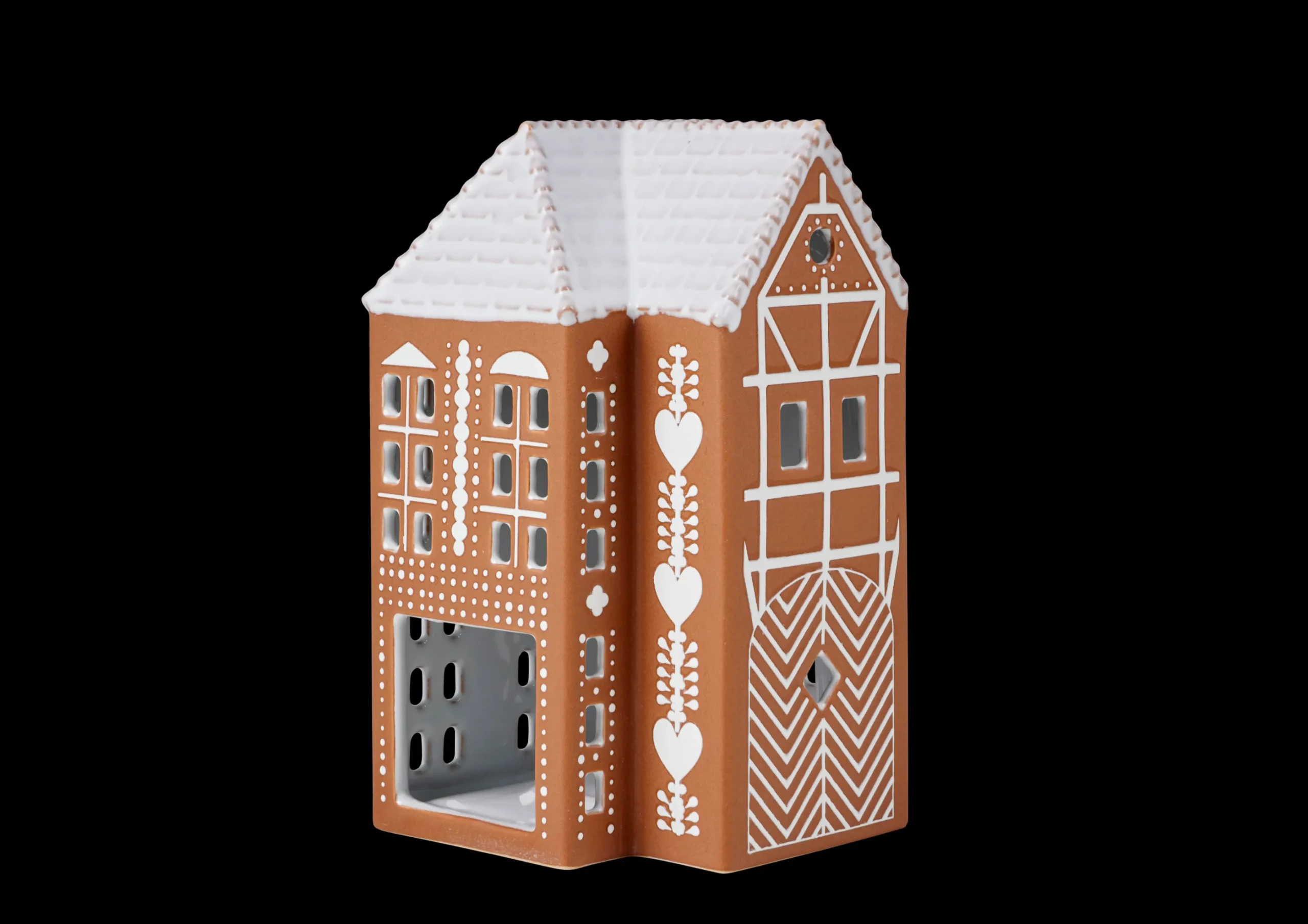 Kähler Gingerbread Lyshus stor brun - Kjøp her