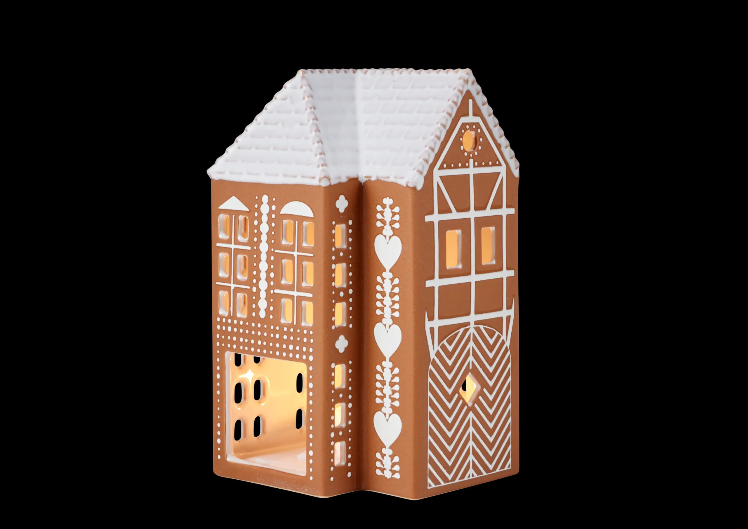 Kähler Gingerbread Lyshus stor brun - Kjøp her