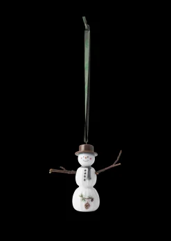 Kähler Hammershøi Christmas Snømann hengende H9,5 hvit