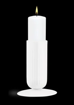 Kähler Hammershøi Lysestake til kubbelys stor hvit