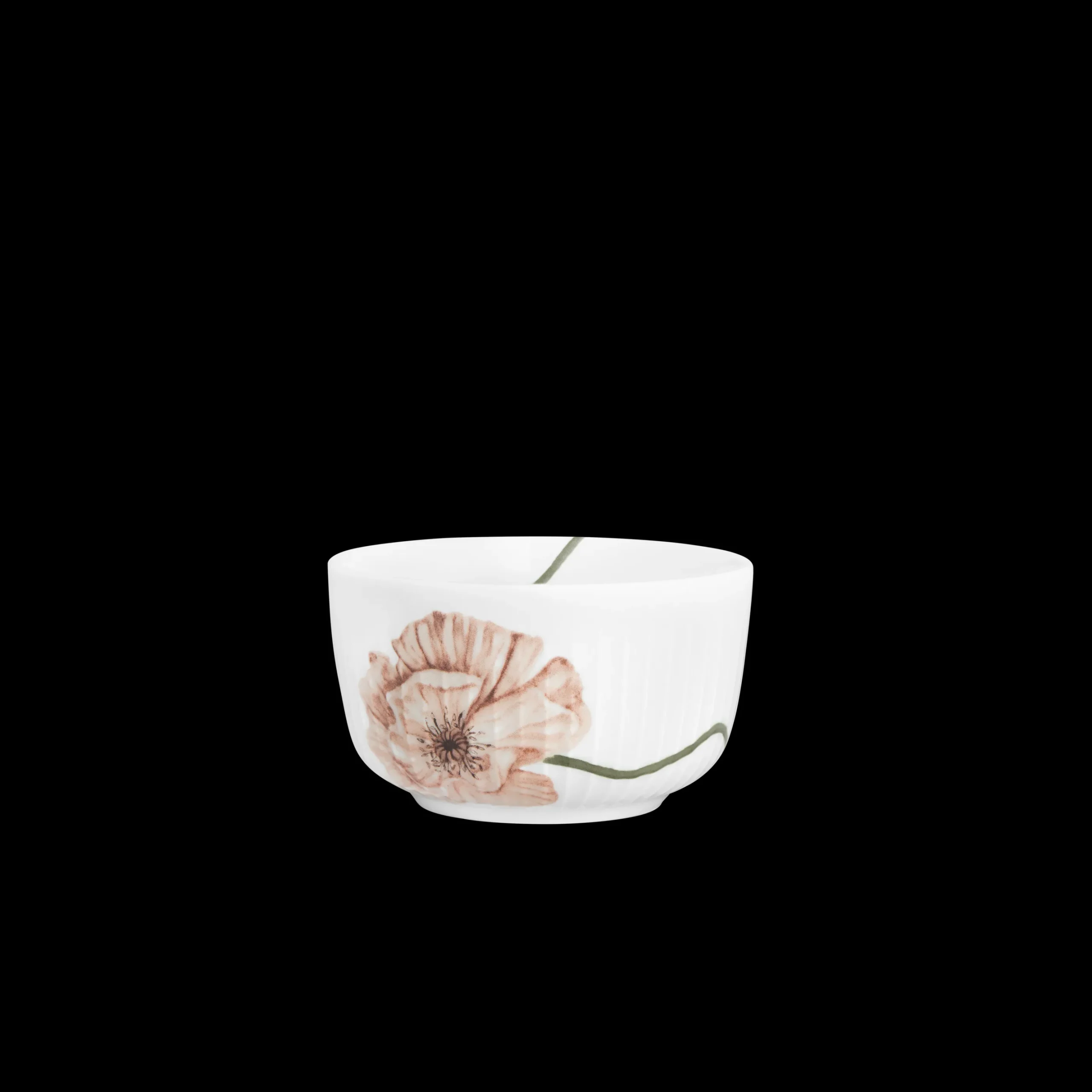 Kähler Hammershøi Poppy Skål Ø12 cm hvit m. deko