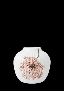 Kähler Hammershøi Poppy Vase H13 hvit m. deko