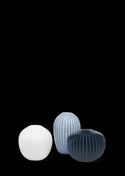 Kähler Hammershøi Vase miniatyr lys blå 3 stk.