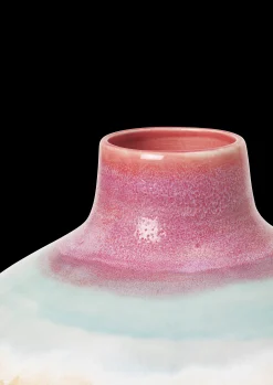 Kähler Poppery Vase med eple H32 cm pink/mint/gul - Kjøp nå