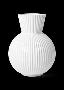 Lyngby Porcelæn Lyngby Tura Vase H34 hvit porselen