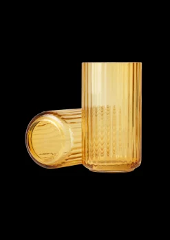 Lyngby Porcelæn Lyngby Vase H15.5 amber munnblåst glass