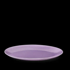 Lyngby Porcelæn Rhombe Color Oval serveringsfat lilla