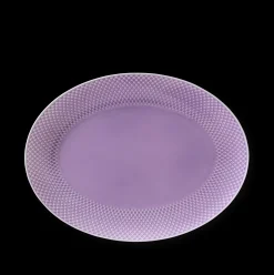Lyngby Porcelæn Rhombe Color Oval serveringsfat lilla