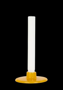 Lyngby Porcelæn Rhombe Color Lysestake H3 gul