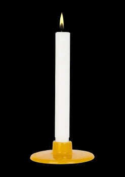 Lyngby Porcelæn Rhombe Color Lysestake H3 gul