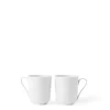 Lyngby Porcelæn Rhombe Kopp med hank 33 cl hvit 2 stk.