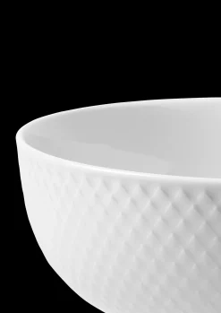 Lyngby Porcelæn Rhombe Skål Ø15.5 cm hvit - Kjøb her