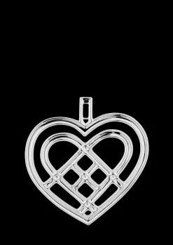 Rosendahl Flettet julehjerte H6.5 forsølvet - Kjøp nå